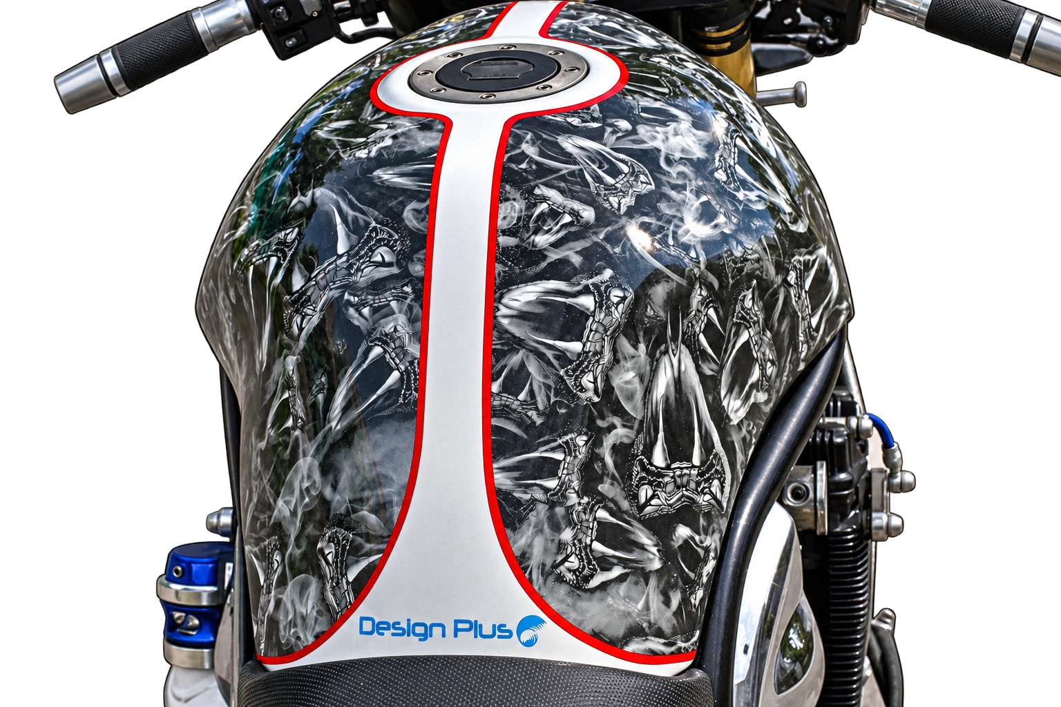 hydrographic motorcycle finish